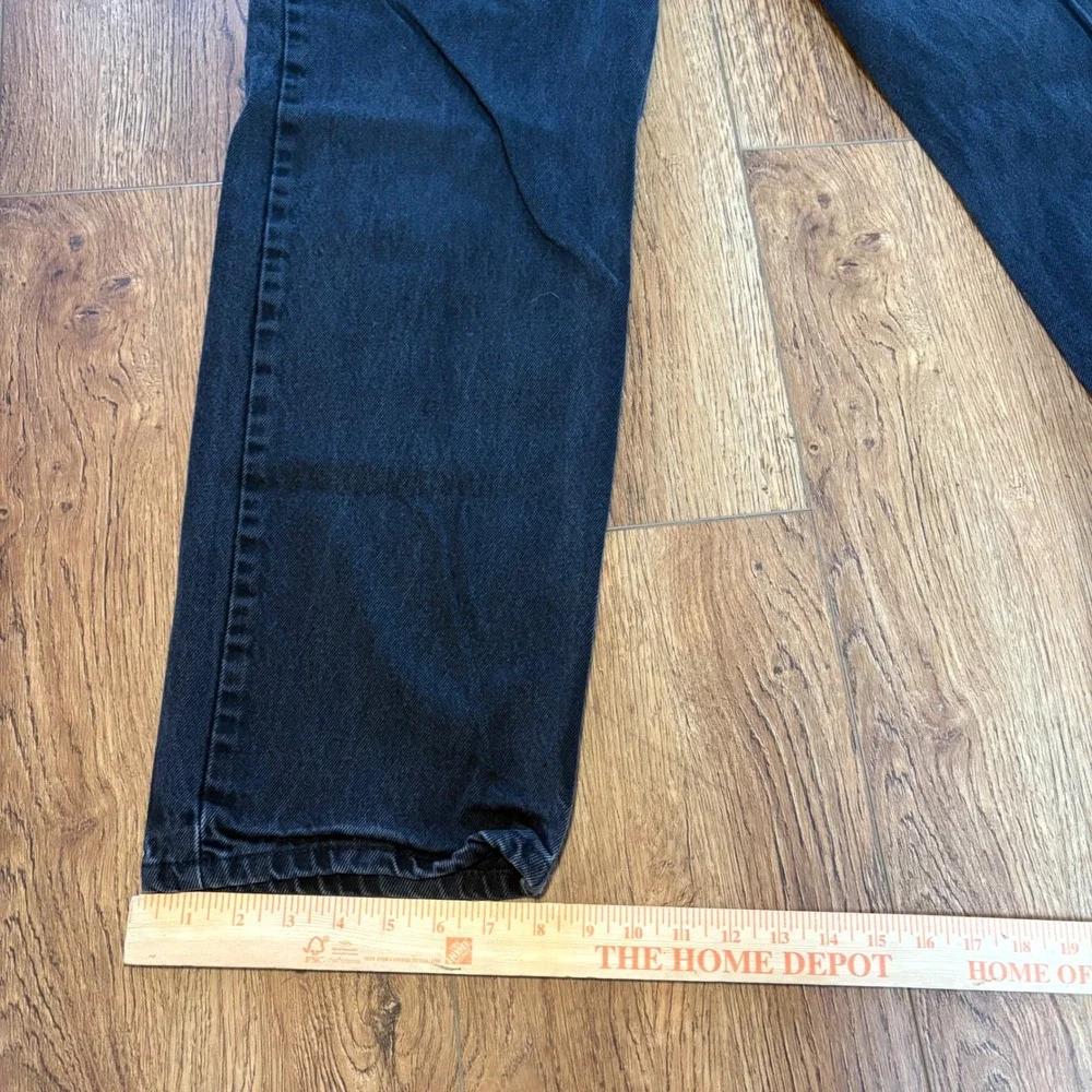 Wrangler Relaxed Fit black Jeans faded Denim 38x30 mens rugged wear western